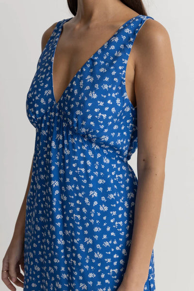 Elodie Floral Mini Dress - Blue