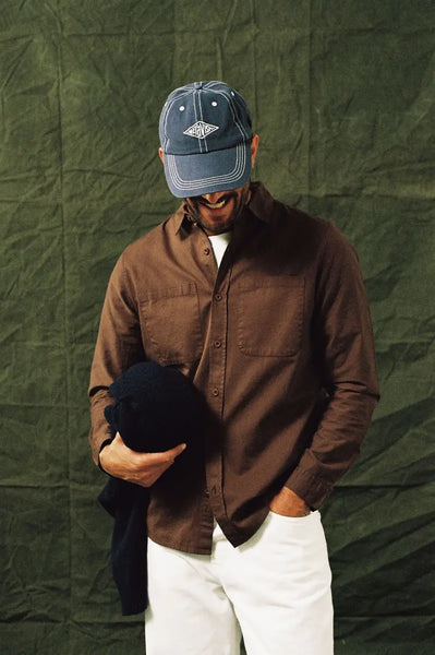 Stitched Diamond Cap - Dark Blue