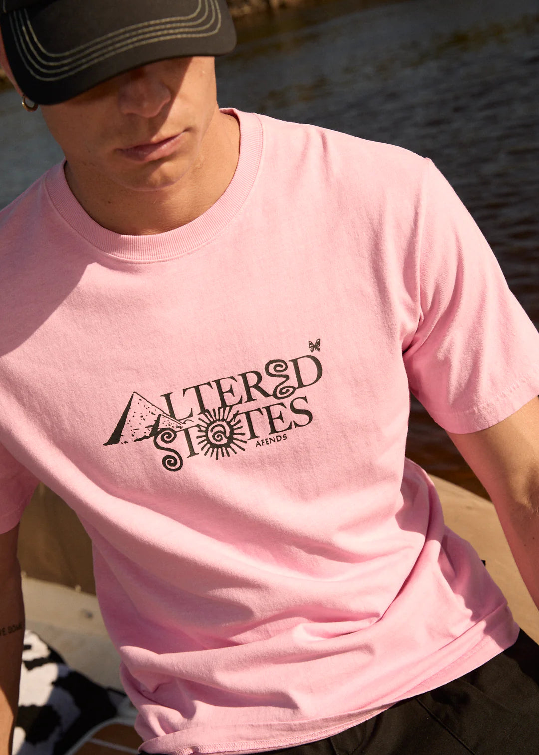 Deep  State Retro Fit Tee - Vintage Pink