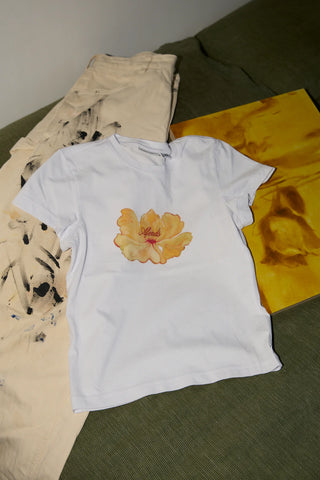 Dark Heaven Baby Tee - White