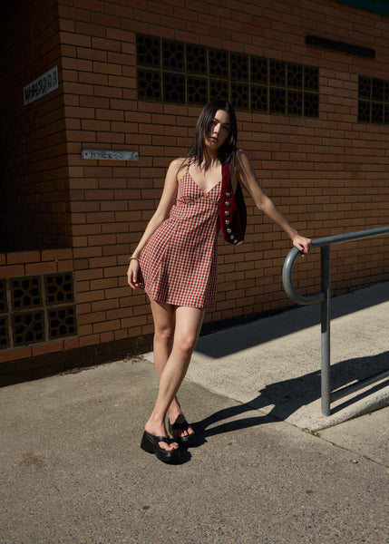 Austin Check Mini Dress - Red Rum