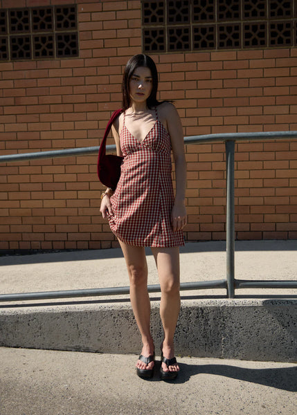 Austin Check Mini Dress - Red Rum