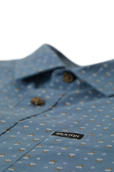 Charter SS Shirt - Azure Blue/Micro Floral