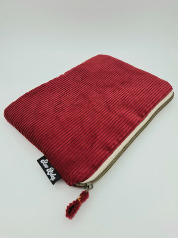 Cord Clutch Large - Ruby Red