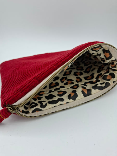 Cord Clutch Large - Ruby Red