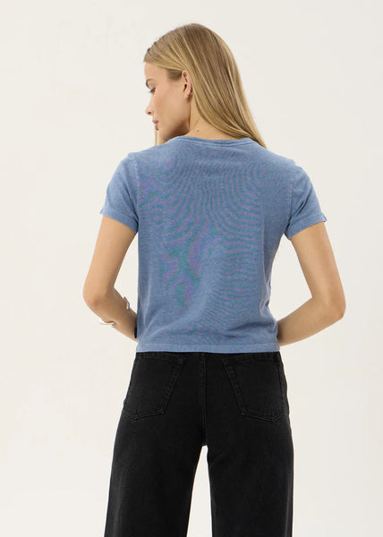 Carmen Hemp Baby Tee - Washed Slated Blue