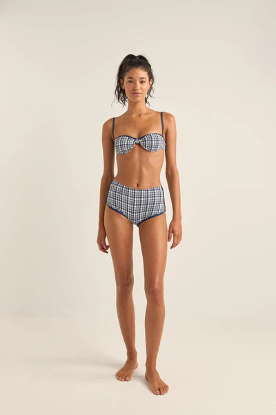 London Check Mini Boyshort Pant - Navy