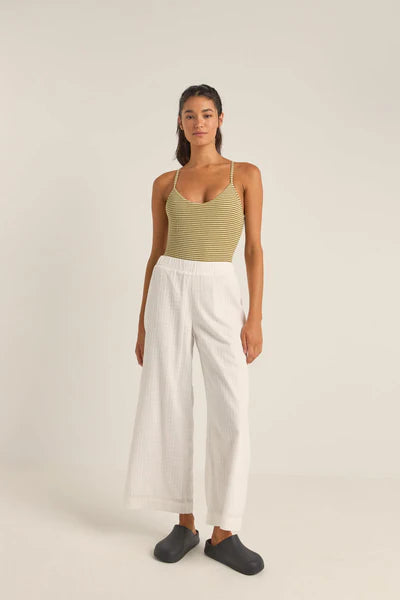 Barefoot Wide Leg Beach Pants - White