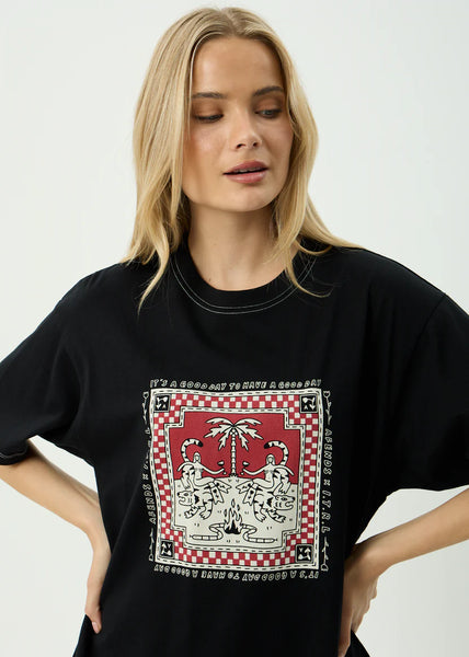 Have A Good Day Oversize Tee - Black