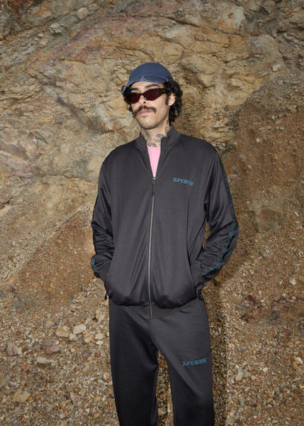 Spinal Track Zip Up Jacket - Black
