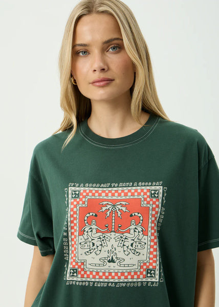 Have A Good Day Oversize Tee - Pine