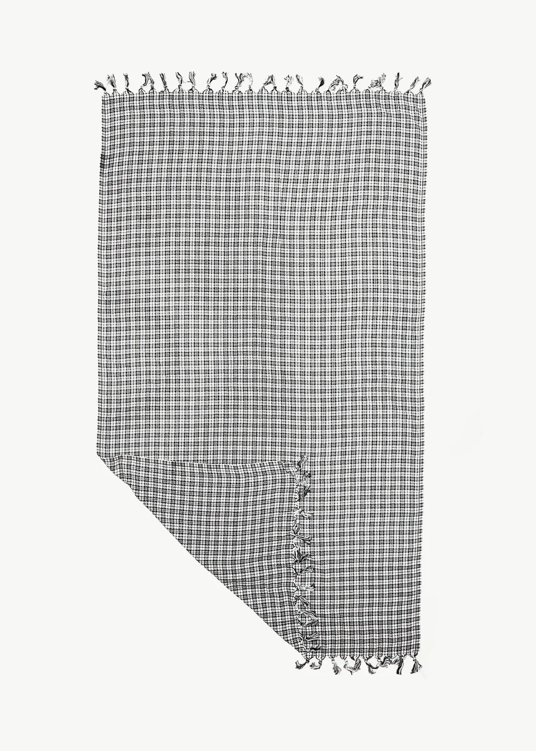 Asta Check Turkish Towel - Blk/Wht