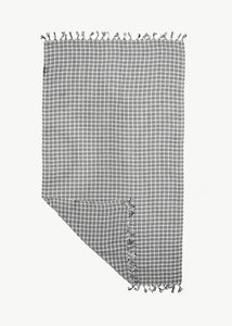 Asta Check Turkish Towel - Blk/Wht