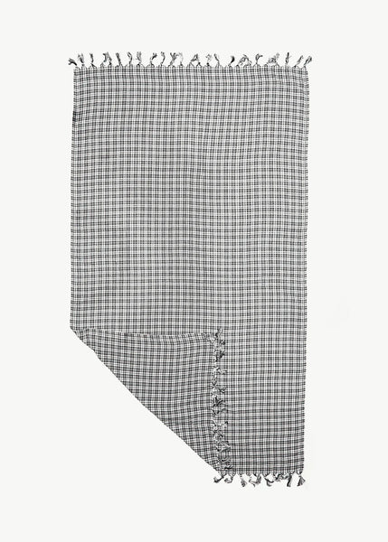 Asta Check Turkish Towel - Blk/Wht