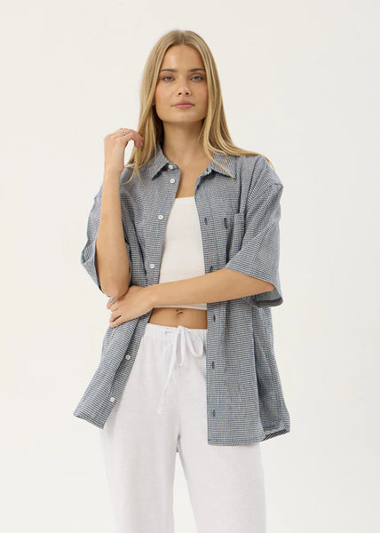 Independent SS Shirt - Navy Check