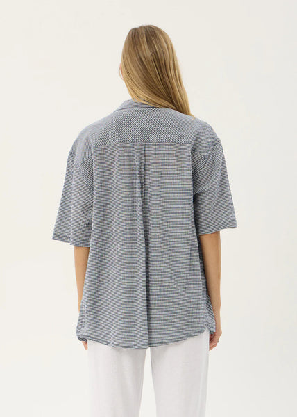Independent SS Shirt - Navy Check