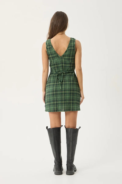 Lonnie Seersucker Mini Dress - Hunter Green