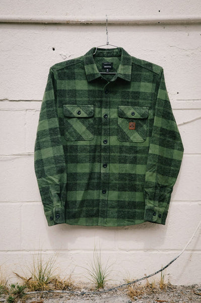 Bowery Heavyweight Flannel - Cypress Green Black