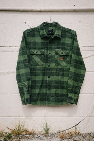 Bowery Heavyweight Flannel - Cypress Green Black