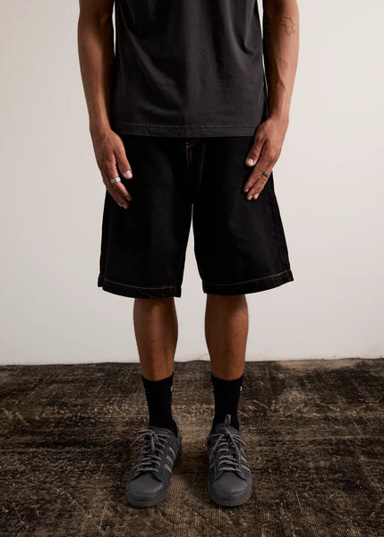 Lil C Denim Baggy Fit Short 22' - Washed Black