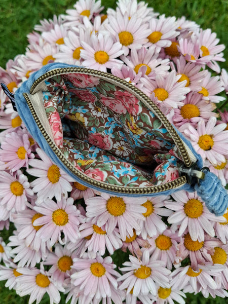Cord Coin Pouch - Blue