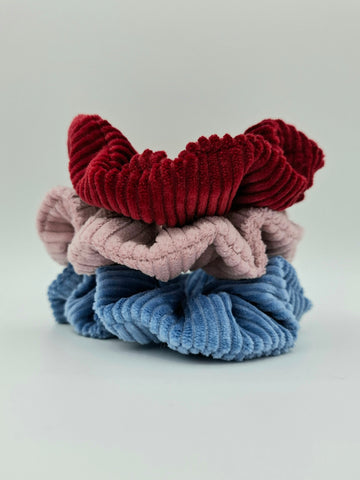 Scrunchie 3pk - Ruby/Pink/Blue