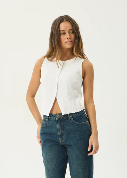 Lana Seersucker Top - Off White