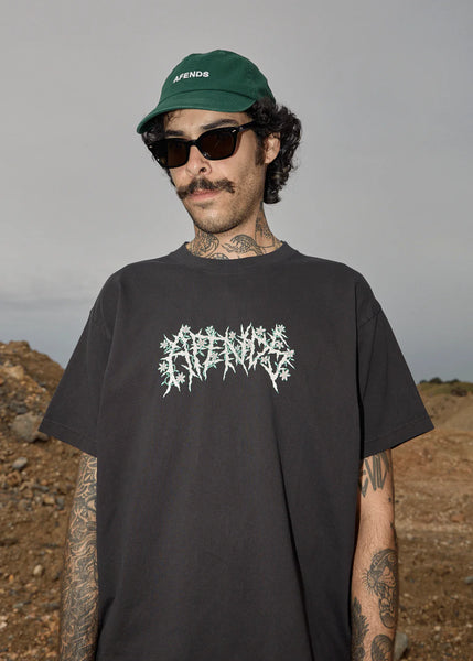 Heavy Petal Boxy Tee - Stone Black