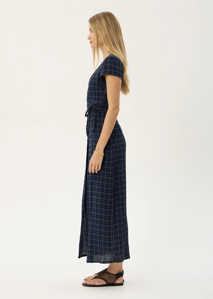 Felicity Seersucker Maxi Dress - Thea Midnight Check