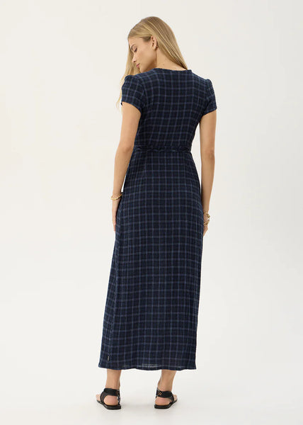 Felicity Seersucker Maxi Dress - Thea Midnight Check