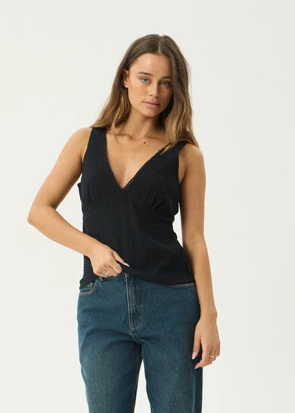Robin Seersucker Top - Black