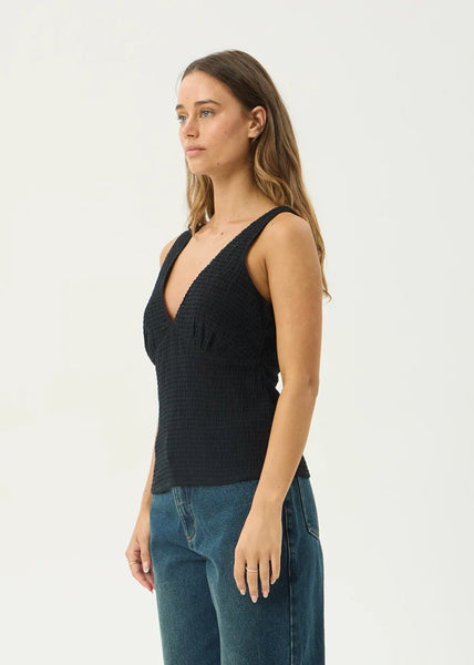 Robin Seersucker Top - Black