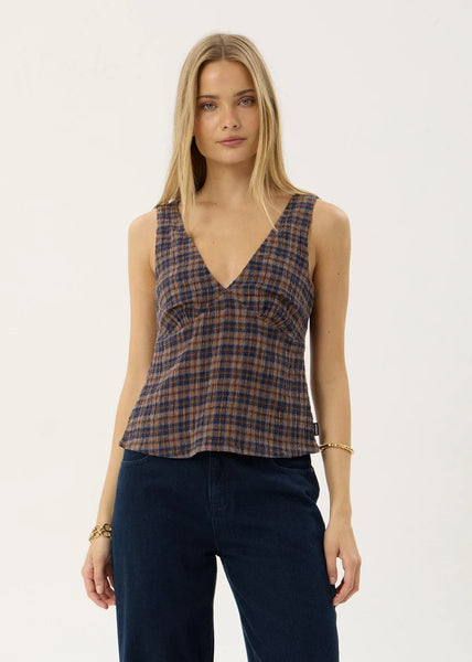 Giselle Seersucker Top - Shev Indigo