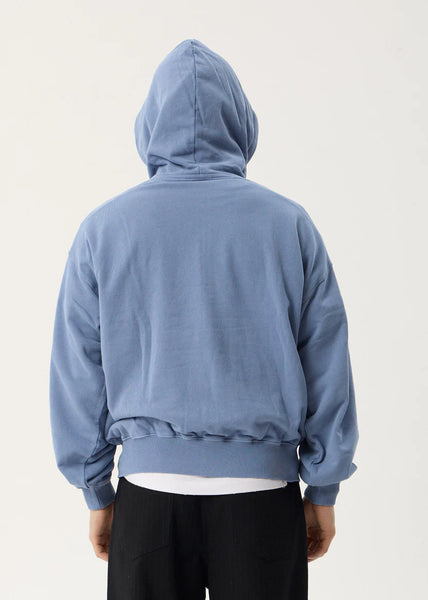 Genesis Boxy Zip Hood - Washed Slate Blue