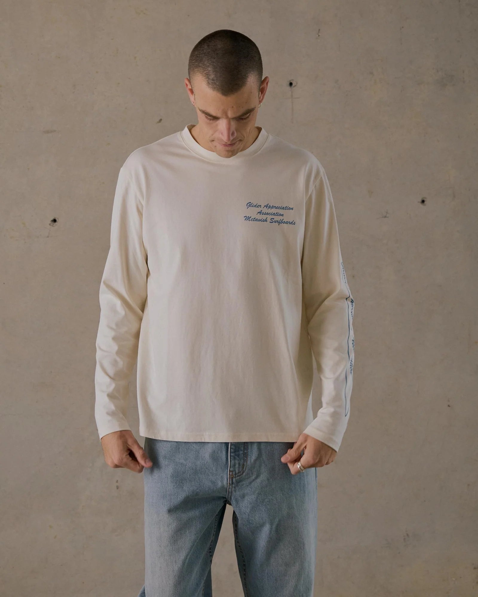 Glider LS Tee - Chalk