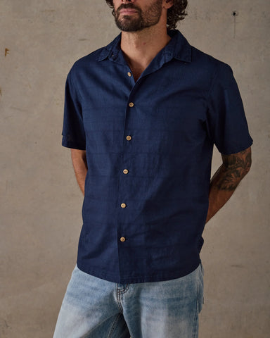 Hemp Shirt - Dark Blue