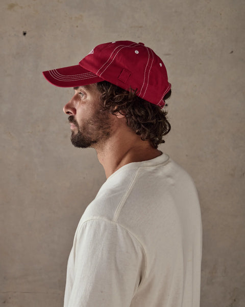 Stitched Diamond Cap - Red