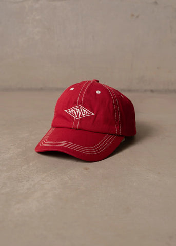 Stitched Diamond Cap - Red
