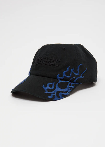 Scorched Panelled Cap - Black