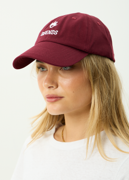 Burnin Six Panel Cap - Burgundy
