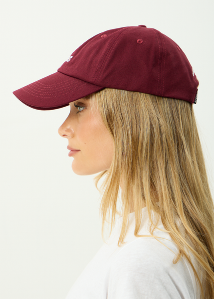 Burnin Six Panel Cap - Burgundy