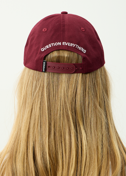 Burnin Six Panel Cap - Burgundy