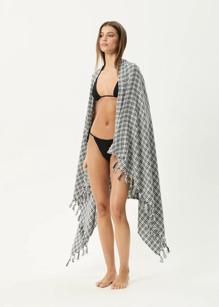 Asta Check Turkish Towel - Blk/Wht