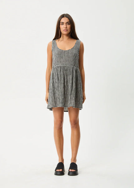 Asta Jesse Seersucker Dress - Steel Check