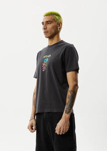 F Plastic Retro Graphic T-Shirt - Stone Black