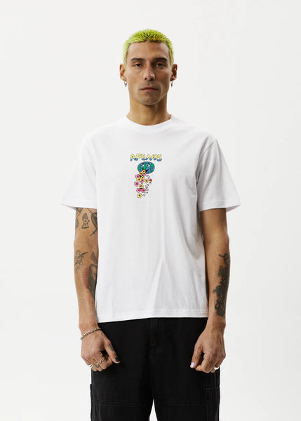 F Plastic Retro Graphic T-Shirt - White