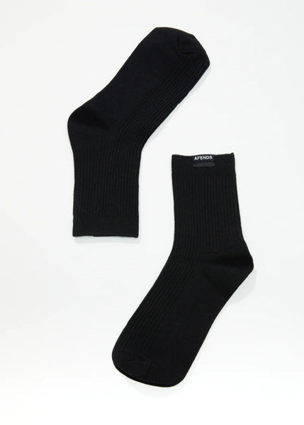 Essential Hemp Crew Socks - Black