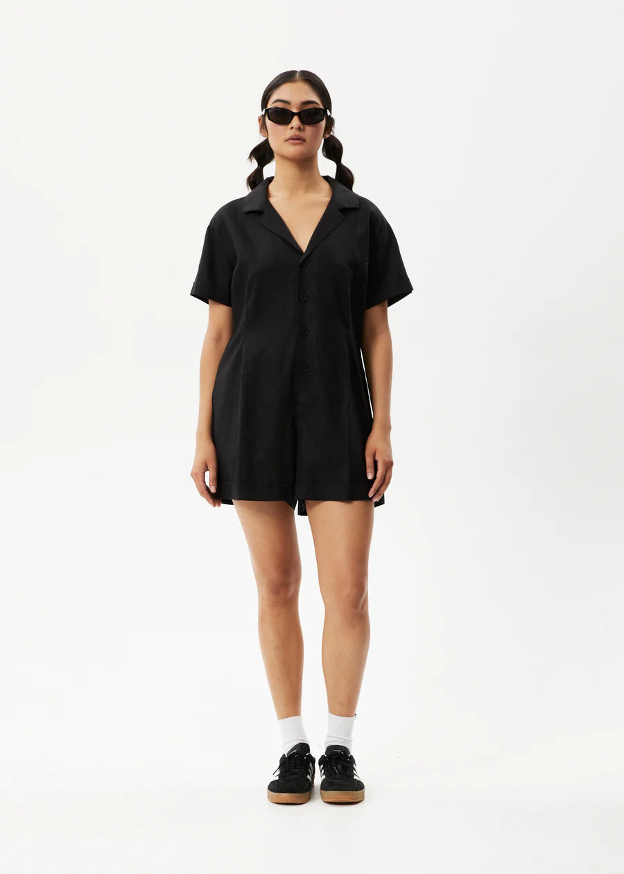 Kokomo Hemp Playsuit - Black