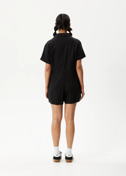 Kokomo Hemp Playsuit - Black