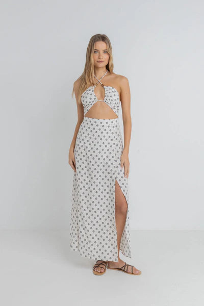 Domino Floral Cutout Maxi - Oat